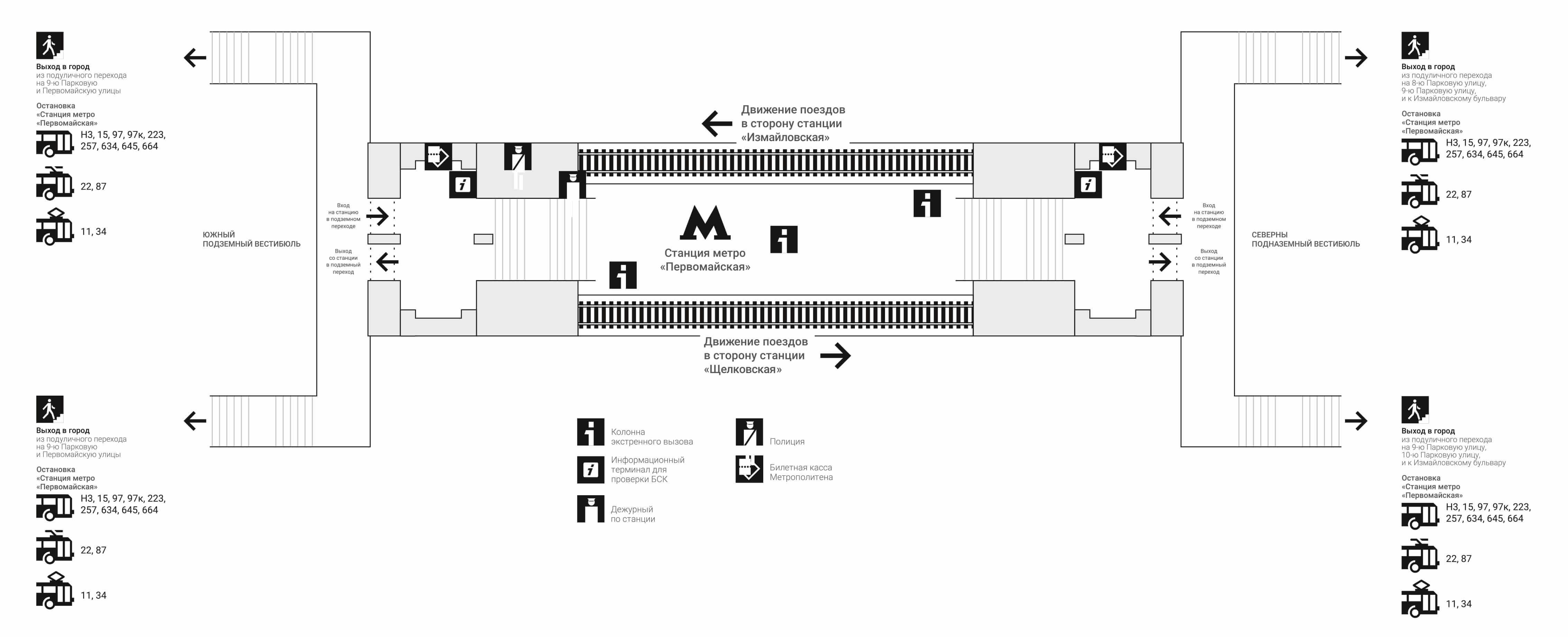 Метро москвы выходы